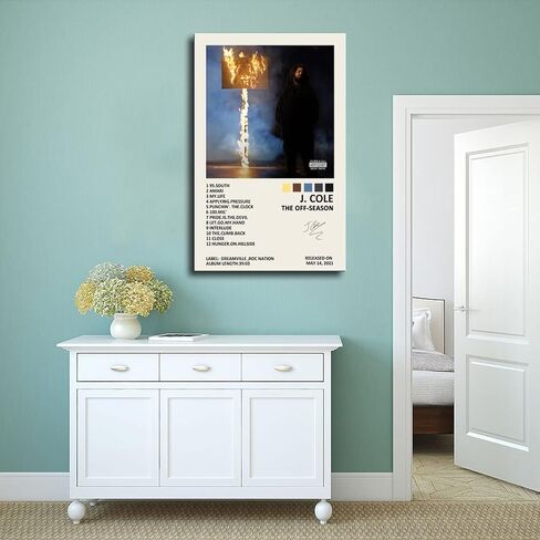 YGULC J Cole 2014 Forest Hills Drive Music Album Cover Signed Limited Poster Canvas Poster Wall Art Decor Print Picture Paintings for Living Room Bedroom Decoration Unframe:12x18inch(30x45cm) in Saudi Arabia
