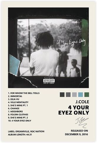YGULC J Cole 2014 Forest Hills Drive Music Album Cover Signed Limited Poster Canvas Poster Wall Art Decor Print Picture Paintings for Living Room Bedroom Decoration Unframe:12x18inch(30x45cm) in Saudi Arabia