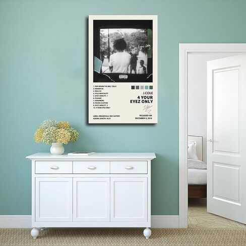 YGULC J Cole 2014 Forest Hills Drive Music Album Cover Signed Limited Poster Canvas Poster Wall Art Decor Print Picture Paintings for Living Room Bedroom Decoration Unframe:12x18inch(30x45cm) in Saudi Arabia