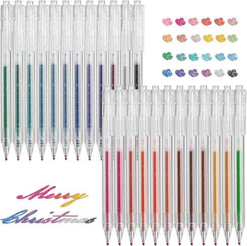 EooUooIP Glitter Gel Pens, 18 Pieces Gel Ink Pens,Color Gel Pen,Colored Ink Pens with Quick-Drying Ink 1.0 MM Retractable Gel Pen Set,for Journaling Coloring Drawing Doodling Office in Saudi Arabia