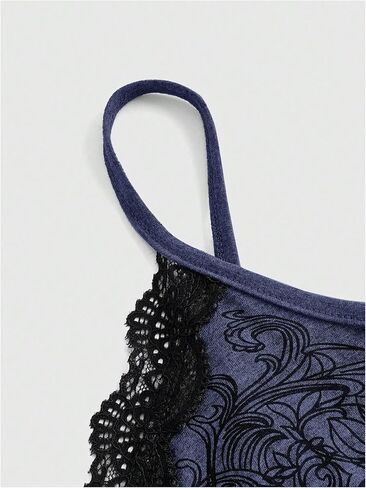 SOLY HUX Women's Plus Size Y2k Tops Lace Trim Floral Print Spaghetti Strap Cami Tops in Saudi Arabia