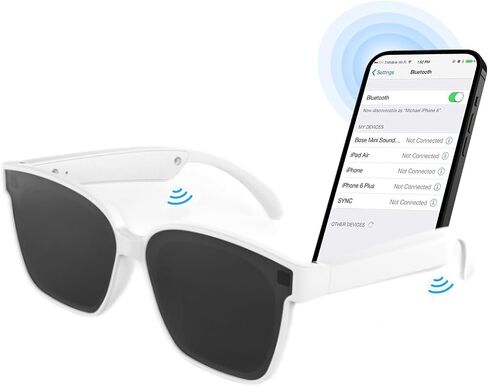 Smart Glasses for Men & Women, Bluetooth Sunglasses with Speakers, Lentes Inteligentes para Hombre, Music Sunglasses in Saudi Arabia