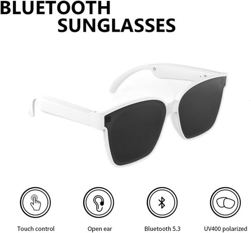 Smart Glasses for Men & Women, Bluetooth Sunglasses with Speakers, Lentes Inteligentes para Hombre, Music Sunglasses in Saudi Arabia