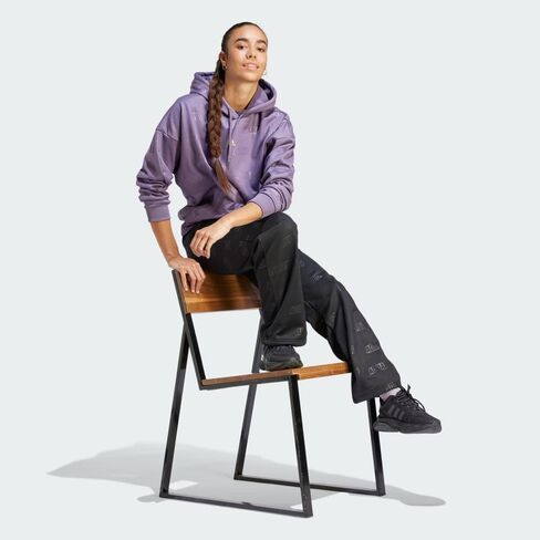 adidas Women's Embossed Monogram Fleece Hoodie in Saudi Arabia