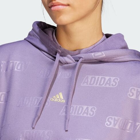 adidas Women's Embossed Monogram Fleece Hoodie in Saudi Arabia