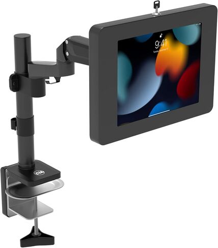 CTA Digital Laptop Desk Mount Articulating Desk Mount Clamp for Laptops with Built-in Cooling Fan - Black (LT-DMCGCF) in Kuwait