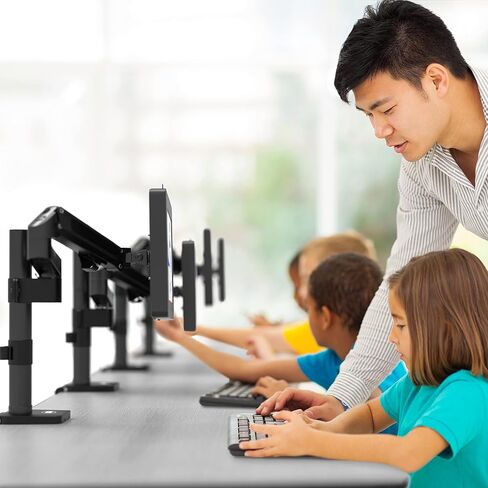 CTA Digital Laptop Desk Mount Articulating Desk Mount Clamp for Laptops with Built-in Cooling Fan - Black (LT-DMCGCF) in Kuwait