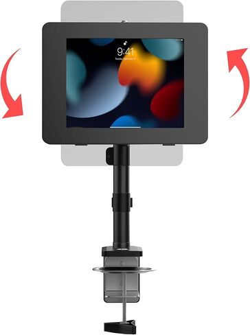 CTA Digital Laptop Desk Mount Articulating Desk Mount Clamp for Laptops with Built-in Cooling Fan - Black (LT-DMCGCF) in Kuwait