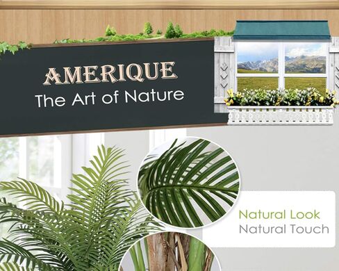 AMERIQUE شجرة كمان رائعة بطول 4.3 أقدام مع وعاء حضانة، تقنية اللمس الحقيقي، جودة فائقة، أخضر in Kuwait