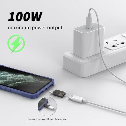 90 Degree USB C Adapter (2 Pack), 40Gbps USB C Male to USB C Female Middle Right Angle Connector Extender for MacBook/iMac/iPad/Meta Quest/Tablet/Phones and More Device. in Saudi Arabia