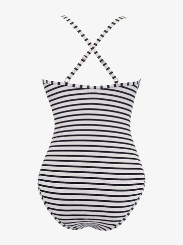 SuperPrity One Piece Swimsuit for Women Striped Scoop Neck Cross Back Bathing Suit in Saudi Arabia