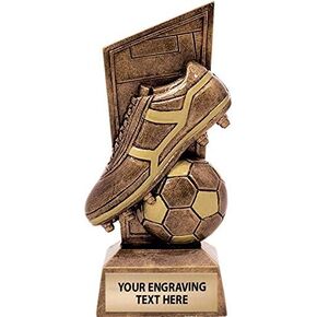 Dynamic Soccer Trophies, 6 1/2" 3D Resin Soccer Ball Trophy Award, Custom Engraving Included Prime