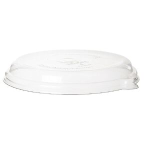 Eco-Products Recycled Dome Bowl Lids, Case of 300, Fits 24-46oz Coupe/16-40oz Noodle Bowls, 100% Recycled PET From Plastic Bottles, Clear For Visibility