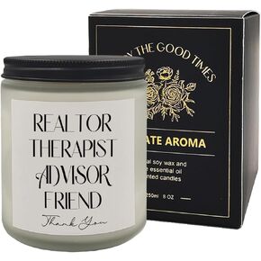 Ayxvt Realtor Gifts Scented Candles - Thank You Candle, Thank You Gift for Realtor Lavender Candle 8oz, Realtor Gifts for Women, Closing Gifts for Realtor, Gifts for Real Estate Agents
