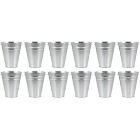 12 Pcs Stainless Steel Beer Bucket with Handle Wine Tasting Spittoons Wine Spittoons Wine Dump Buckets Bucket Spit Wine Barrels Cold Wine Barrels (Silver)