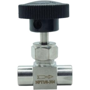 1 Piece Stainless Steel 304 Instrument Gas Needle Valve 1/4" NPT Female x 1/4 NPT Female