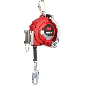 3M Protecta 3-Way Retrieval Self-Retracting Lifeline with Bracket 3590052, Galvanized Cable, Steel Swivel Snap Hook, 50 ft., Class 1, ANSI