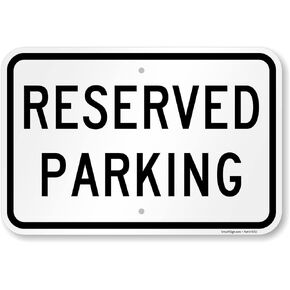 SmartSign 12 x 18 inch “Reserved Parking" Metal Sign, 120 mil Aluminum Composite (ACM), Engineer Grade Reflective Material, Black and White, Made in USA