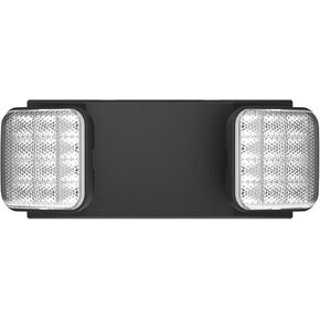 6 Packs Blacks Emergency Lights with Backup Battery,Two Head Adjustable Fire Commercial Emergency Light Fixture-UL Listed-120/277VAC-Led Emergency Exit Lights Fixtures for Business.