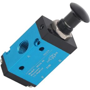 Pneumatic 1/4"NPT Two-Position Three-way Air Hand Lever Operated Valve Pneumatic Solenoid Valve Manual Control Push-Pull 3R210-08