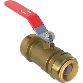 1/2 Inch Brass Ball Vavle, Push to Connect Water Plumbing Shut Off Ball Vavle, Suitable for Drinking Water Pipe, UPC Certified, Fittings for Pex Pipe, Copper, PVC, CPVC
