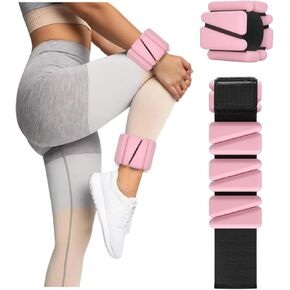 Wrist Weights, Ankle Weights for Women Men, Adjustable Wrist Weighted Bracelet for Home Gym Workout, Walking, Yoga, Pilates, Arm & Leg Exercise, Strength Training, Set of 2 (1LB Each)