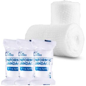 Conforming Roll Gauze, 4.1 Yards - 12 Pack, Individually Wrapped for Medical Use, Soft and Flexible Bandages, Latex-Free, Easy to Apply for First Aid and Injury Wraps (1 inch)