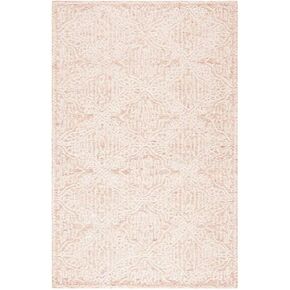 SAFAVIEH Capri Collection Area Rug - 8' x 10', Rust & Ivory, Handmade Wool, Ideal for High Traffic Areas in Living Room, Bedroom (CPR613P)