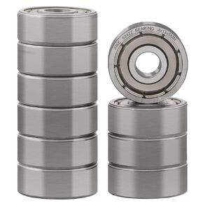 XiKe 10 Pcs 627ZZ Double Metal Seal Bearings 7x22x7mm, Pre-Lubricated and Stable Performance and Cost Effective, Deep Groove Ball Bearings.