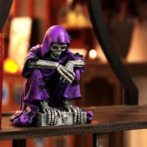 Halloween Decorations,Gothic Halloween Decor for Home Halloween Skeleton Decorations Table Bookself Decor Grim Reaper Statue Unique Halloween Decor Indoor&Outdoor