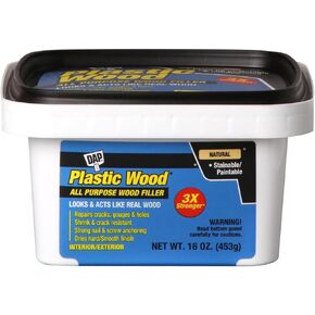 DAP 211442 Plastic Latex Based Wood Filler, 16 Oz, Natural, 2-6 Hr, 1 Pack, 16 Ounce