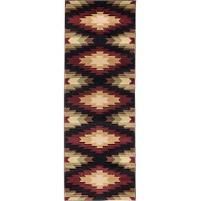 United Weavers Cottage Navajo Multi - Runner Rug, 2' x 8', Indoor Floor Rug with Jute Backing