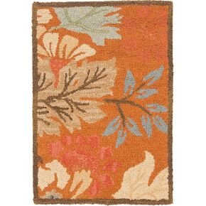 SAFAVIEH Blossom Collection 2' x 3' Rust / Multi BLM917A Handmade Floral Premium Wool Accent Rug