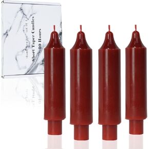 Navy Short Taper Candles 6 inch Candle Sticks Unscented Dinner Candle Dripless for Home Decor,Set of 4