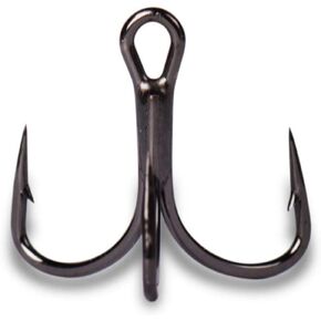 Mustad KVD Elite Triple Grip Treble 2X Short 1X Strong, 1, Black Nickel