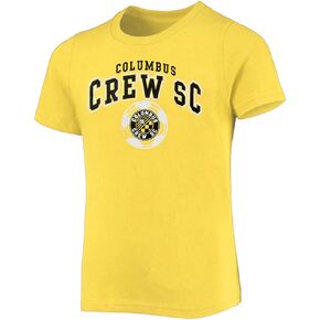 Outerstuff Columbus Crew SC Juniors Girls Size 4-16 Team Wordmark Logo T-Shirt