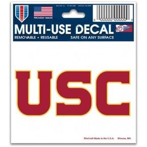 Wincraft NCAA USC Trojans 3x4 Multi Use Decal, Team Colors, One Size