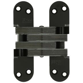 SOSS Invisible Hinge Model 220 for 2" Thick Material, 20 Minute Fire Rated, Zinc, Black E-Coat Exterior Finish, Model Number 220US19