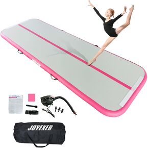 Inflatable Air Gymnastics Mat 6.6ft Air Track Tumbling Training Mat with Carry Bag Electric Pump For Home, Outdoor, Gym, Cheerleading, Yoga, Water Exercise