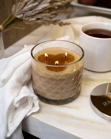 Gold Canyon Heritage Medium Candle, Spiced Cider Scented Candle, 14 oz., Three Wicks, 100% Natural Soy Wax Candle, Notes of Green Apple, Cinnamon, and Musk | 35+ Hours of Burn Time in Saudi Arabia