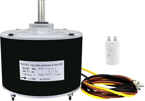 ترقية 5KCP39FGS071S HVAC محرك مروحة المكثف استبدال HC39GE236A HC39GE236 مروحة المحرك 1/4 HP 208-230V 1100 دورة في الدقيقة متوافق مع GE Genteq Carrier Bryant Payne Condenser Fan Motor ضمان لمدة عامين in Kuwait
