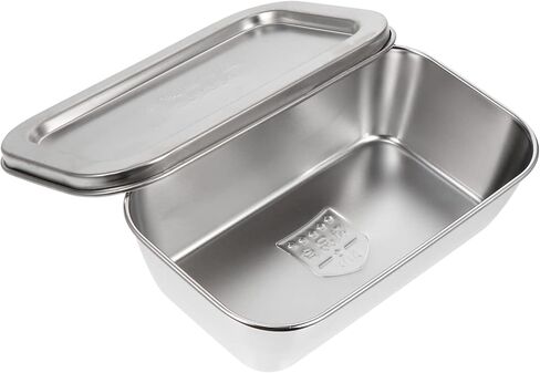 1pc Box stainless steel storage box butter dish with lid for countertop fridge crisper refrigerator butter dish butter metal dish cheese vegetable appetizer 304 stainless steel in Saudi Arabia