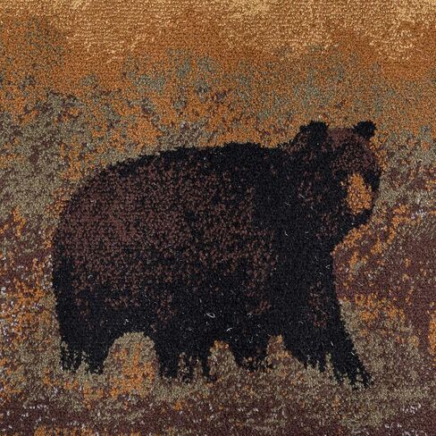 سجادة صغيرة مبعثرة مقاس 2 × 3 من Sierra Bear Red للمدخل الداخلي والخارجي - المدخل أو الممشى أو البهو - نزل، سجاد على شكل دب على طراز المزرعة الجديدة in Saudi Arabia
