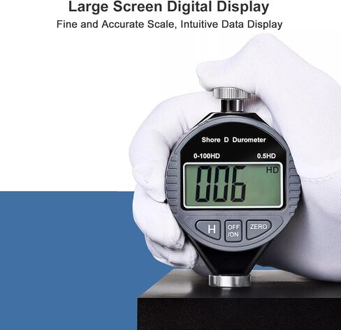 Hardness Tester, Durometer Shore Type C 0-100HC, Digital Durometer 0.1HC Resolution, with Large LCD Display for Flooring, Rubber, Tires, Plastics, Thermal Plastics in Saudi Arabia