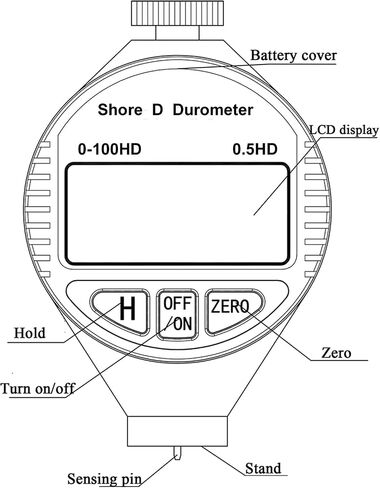 Hardness Tester, Durometer Shore Type C 0-100HC, Digital Durometer 0.1HC Resolution, with Large LCD Display for Flooring, Rubber, Tires, Plastics, Thermal Plastics in Saudi Arabia