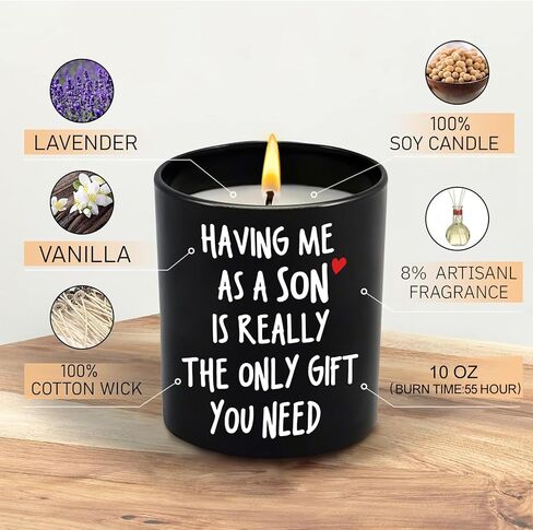 Fathers Day Dad Gifts from Son,Dad Gifts, Mom Gifts, Fathers Day,Mothers Day, Thanksgiving,Christmas Gifts for Mom, Dad, Birthday Gifts for Mom Dad from Son-Vanilla Lavender Candle 10oz in Saudi Arabia