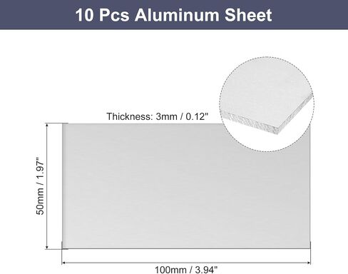 uxcell Aluminum Sheet, 4 Pcs 300mm x 300mm x 1mm Thickness Square 5052 Aluminum Plate for Industrial, Silver Tone in Saudi Arabia