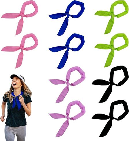 6 Pcs Cooling Neck Wraps, Cooling Headbands for Hot Weather, Cashew Flower Cooling Bandana for Neck, Reusable Cooling Bandana for Women Men Summer Camping Running Outdoor Sports Riding(Multicolor) in Saudi Arabia
