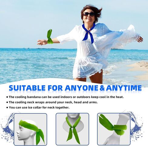6 Pcs Cooling Neck Wraps, Cooling Headbands for Hot Weather, Cashew Flower Cooling Bandana for Neck, Reusable Cooling Bandana for Women Men Summer Camping Running Outdoor Sports Riding(Multicolor) in Saudi Arabia