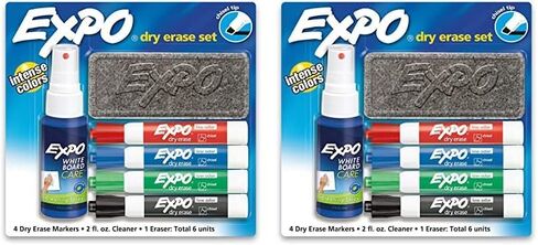 EXPO Low Odor Dry Erase Marker Set, Ultra Fine Tip, Assorted Colors, 5 Count in Kuwait